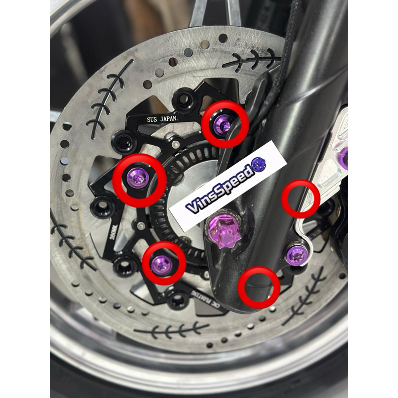 Baut Disc Titanium PCX isi 5 baut