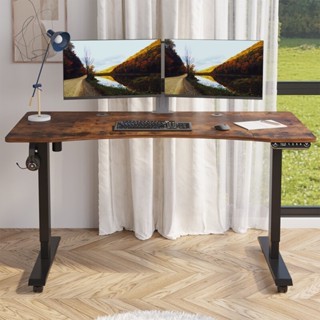 Mxtark Meja 55 inci, motor tunggal, meja lift listrik, meja berdiri Meja Gaming Meja Belajar Meja Ko