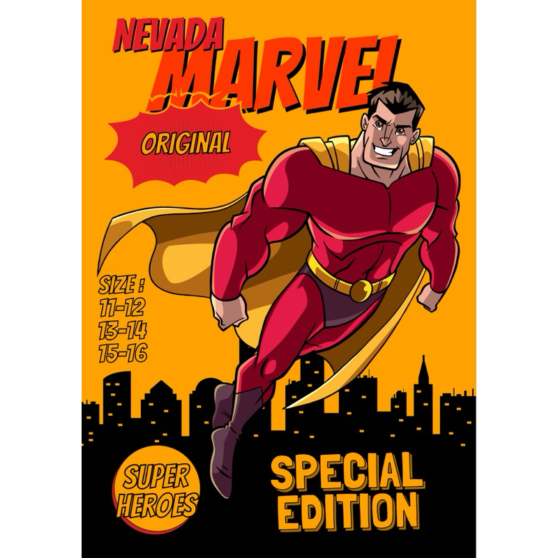 BAJU ANAK EDISI MARVEL X NEVADA (SIZE BESAR)