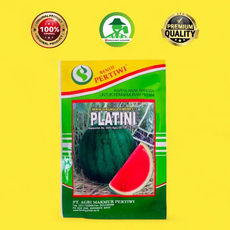 Benih semangka non biji PLATINI 20 gram PERTIWI