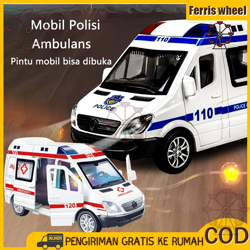TERLARIS Ferris Wheel Ready Ambulans Dengan Cahaya Musik/Ambulans Mainan /Aalphard/Mobil