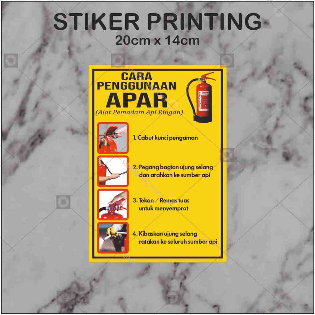 

Stiker Apar Alat Pemadam Api Ringan Stiker Cara Menggunakan APAR KUNING