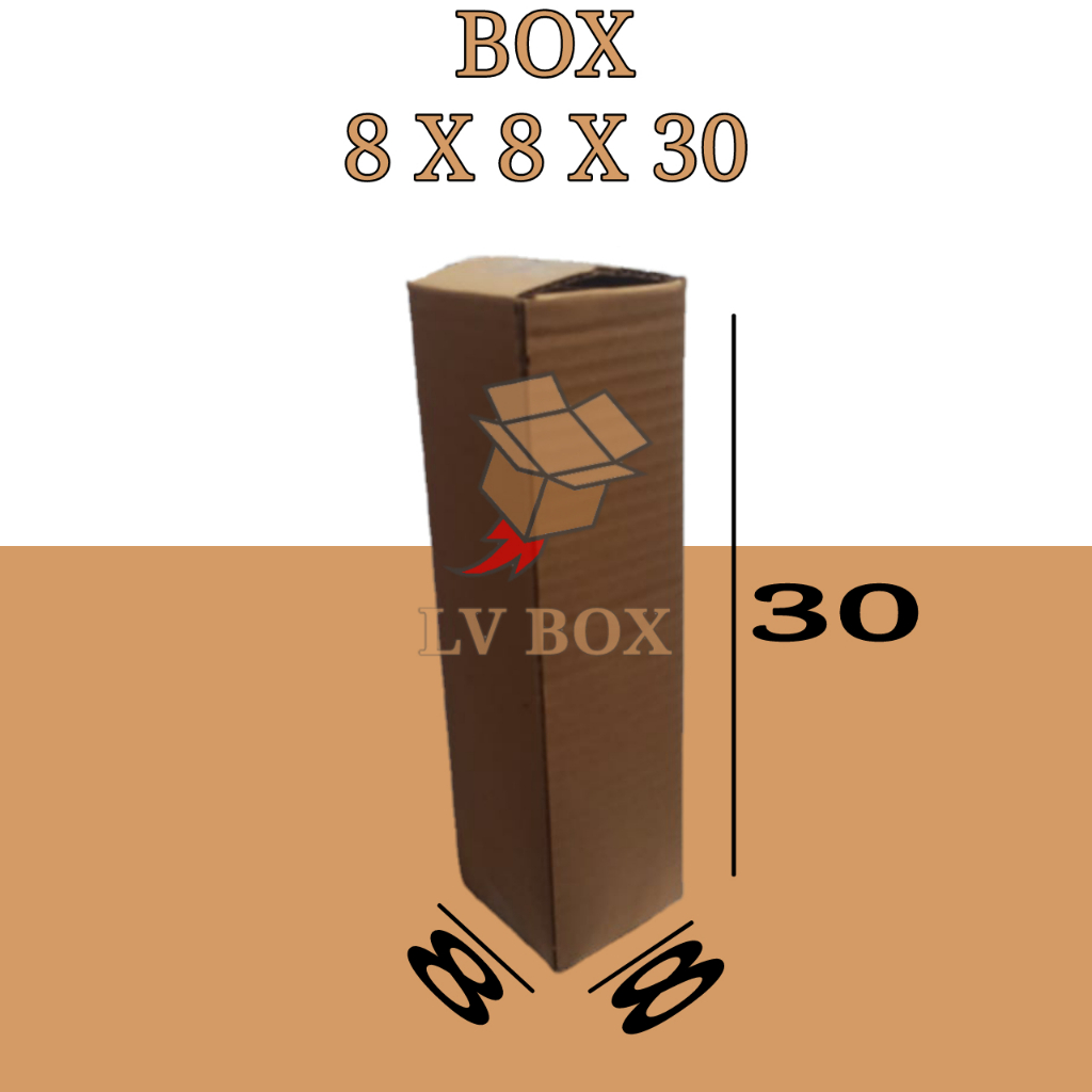 

Kardus Polos Karton Box Coklat DieCut 8 x 8 x 30
