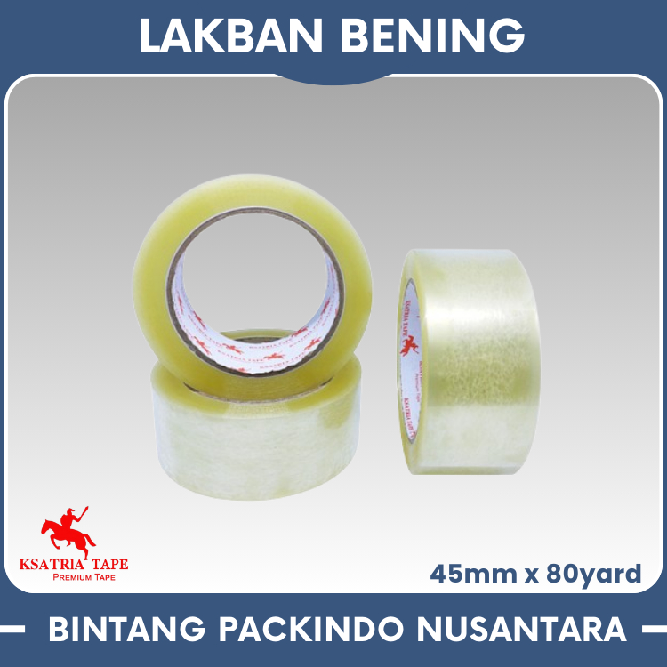 

[TERMURAH] Lakban Bening KSATRIA Tape 80 Yard