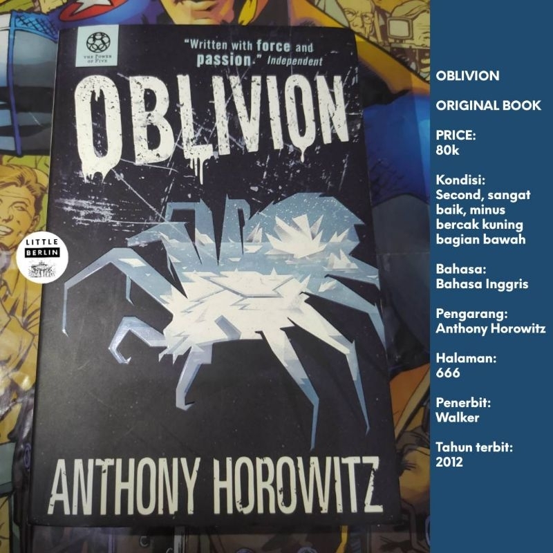 ORIGINAL Novel ANTHONY HOROWITZ Oblivion English Import Fantasy Adventure Teens Book