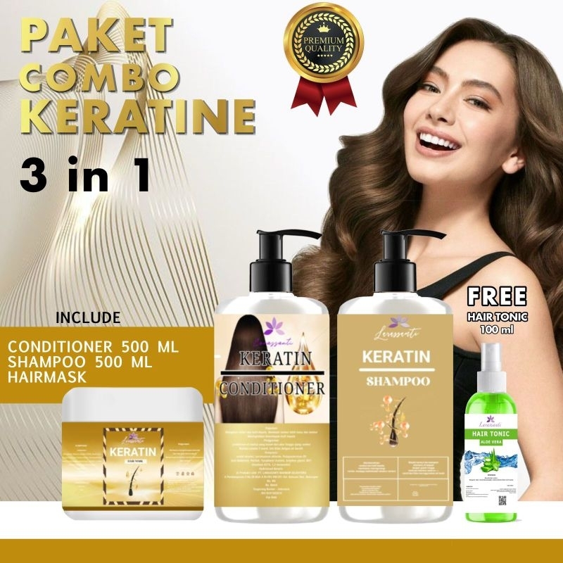 PAKET COMBO KERATINE SMOOTH SALON PERAWATAN RAMBUT WARNA RAMBUT RUSAK RAMBUT SMOOTHING 4PCS