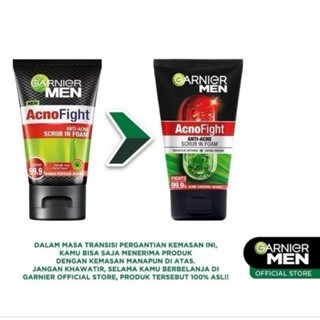 (Paket Hemat 2pcs) GARNIER MEN ACNO FIGHT / TURBO BRIGHT
