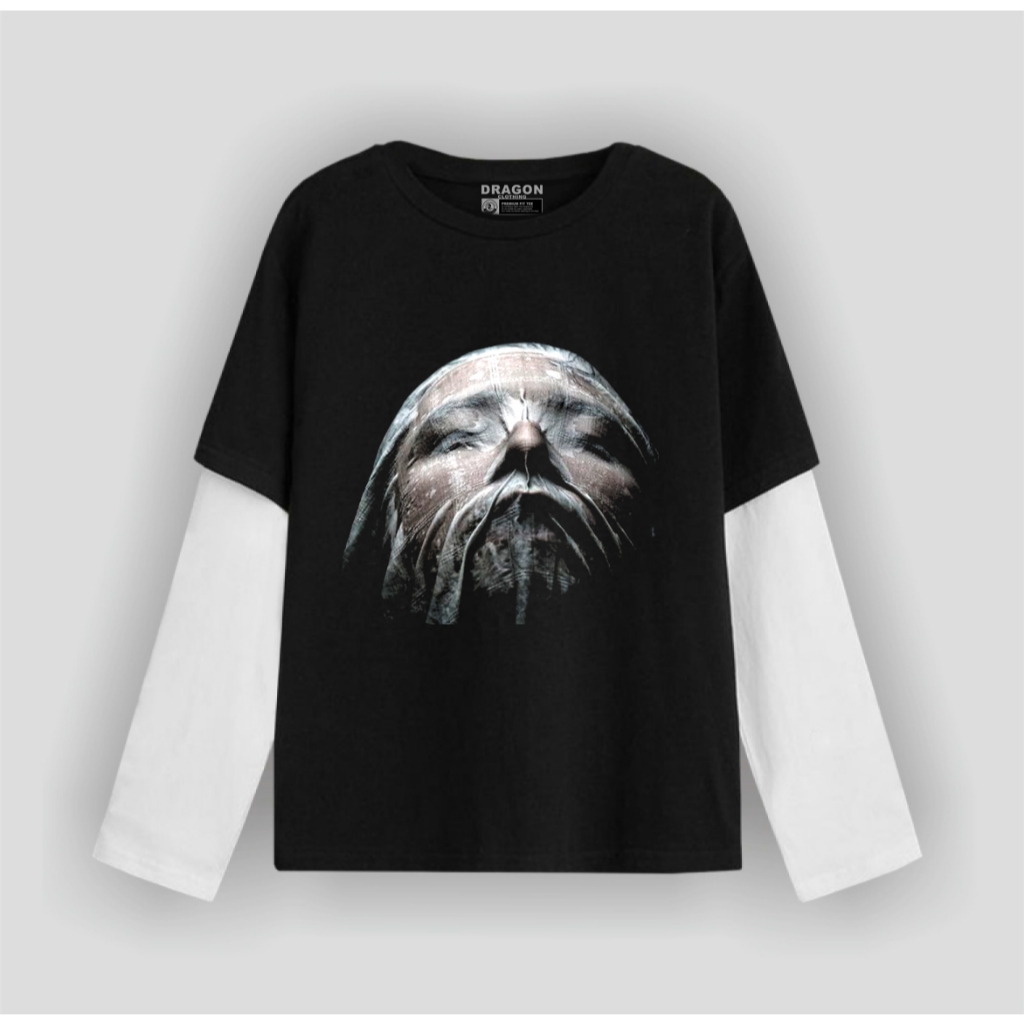Dragon Clothing Kaos double layer pria Jentaka T-shirt Lengan Panjang Unisex