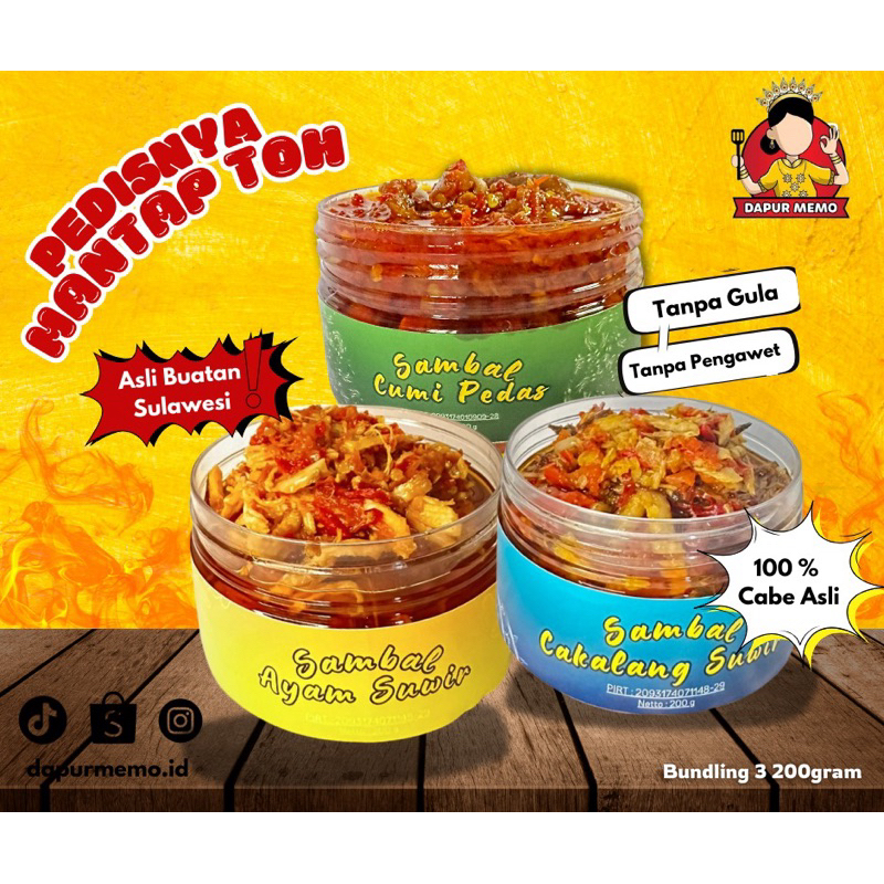

PAKET BUNDLING 3 VARIAN 200g( AYAM,CUMI&CAKALANG )
