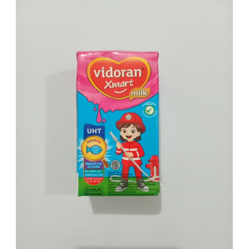 

susu kotak kecil vidoran xmart 110ml rasa strawberry