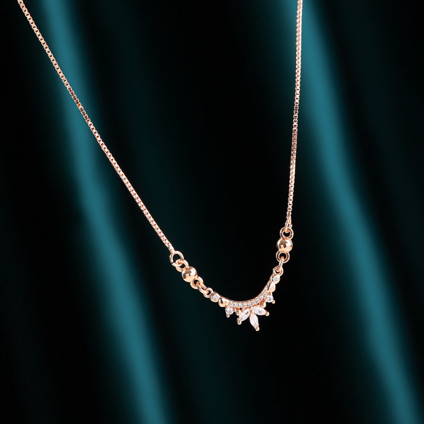 KP8 CODKalung Titanium Rose Gold Korean Style Aksesoris Kalung Hijab Fashion Wanita Jewelry D