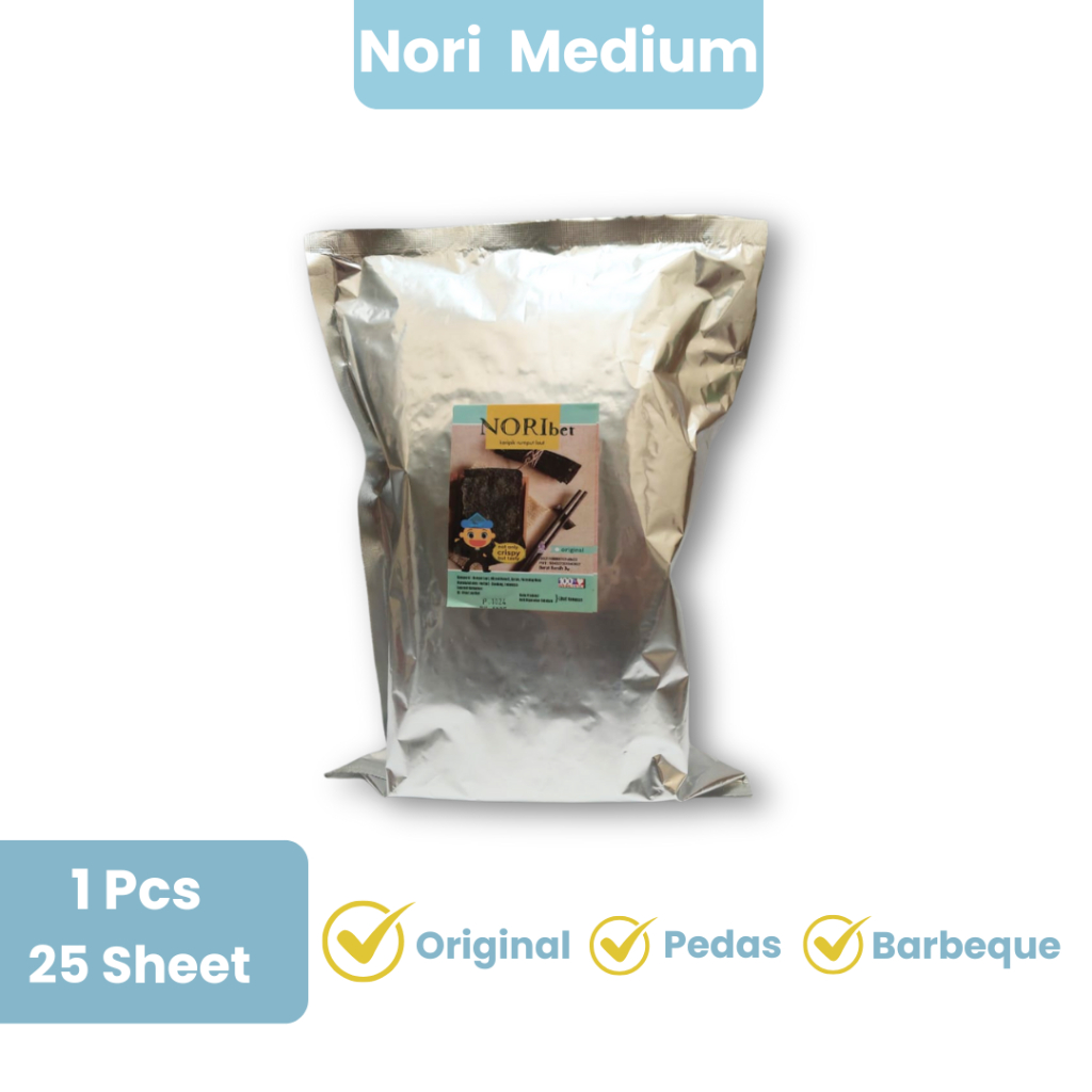 

PAKET MURAH!! Snack Nori 25 Lembar/Sheet - Noribet Crispy Rumput Laut Seaweed