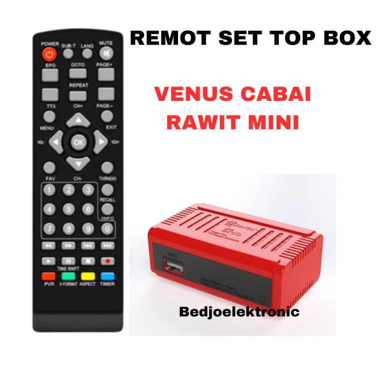 REMOTE ALTERNATIF STB VENUS CABAI RAWIT MINI ( TERBARU)