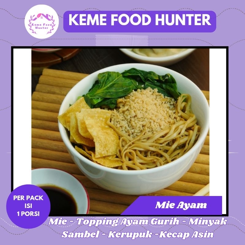 KEME FOOD HUNTER Cwi Mie, Mie Ayam Bangka Frozen Food Non msg