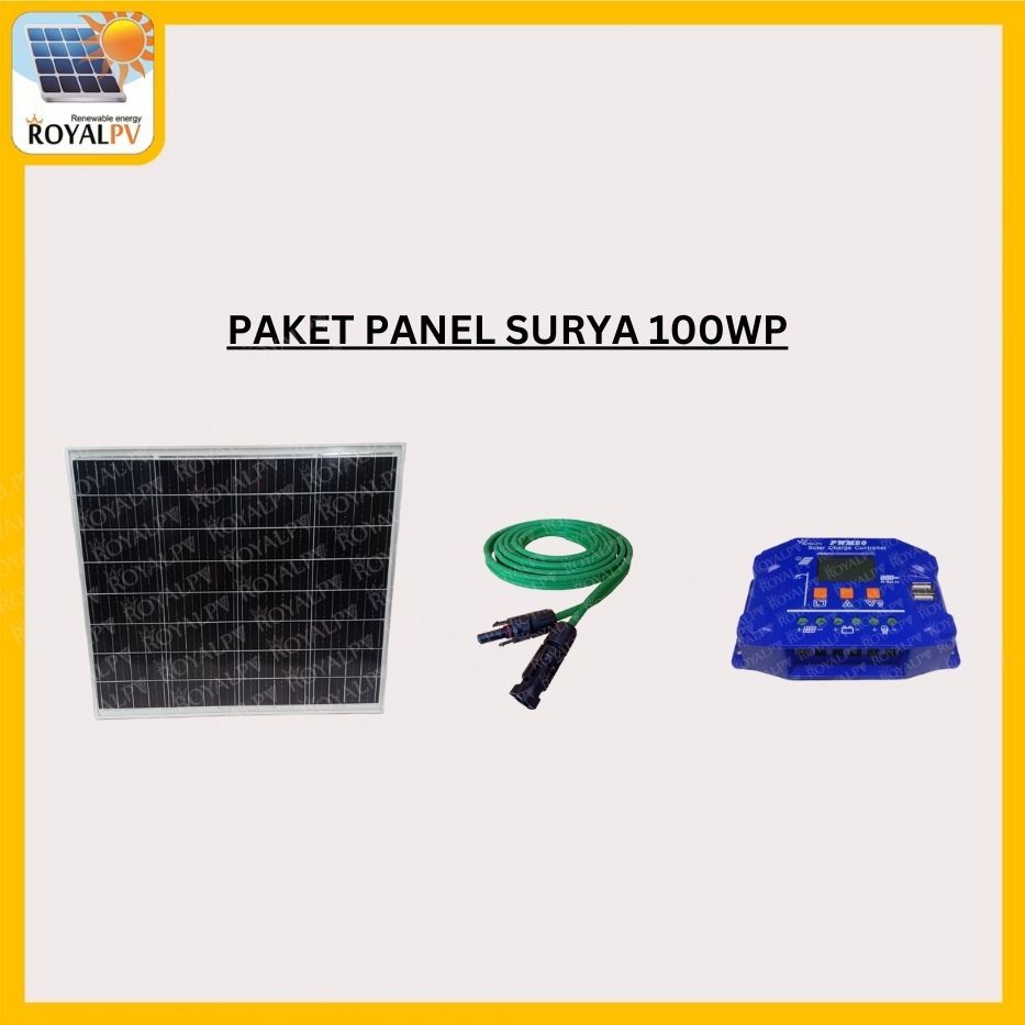 Paket panel surya 100wp, solar panel 100wp, solar cell 100wp