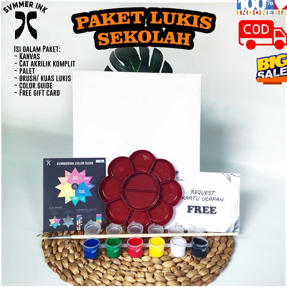 

Dijamin Ori Paket SEKOLAH Melukis 3x4cm Kanvas Lukis Palet Kuas BRUSH Cat Acrylic Akrilik Easel perlengkepan melukis anak lengkap canvas satu set alat menggambar