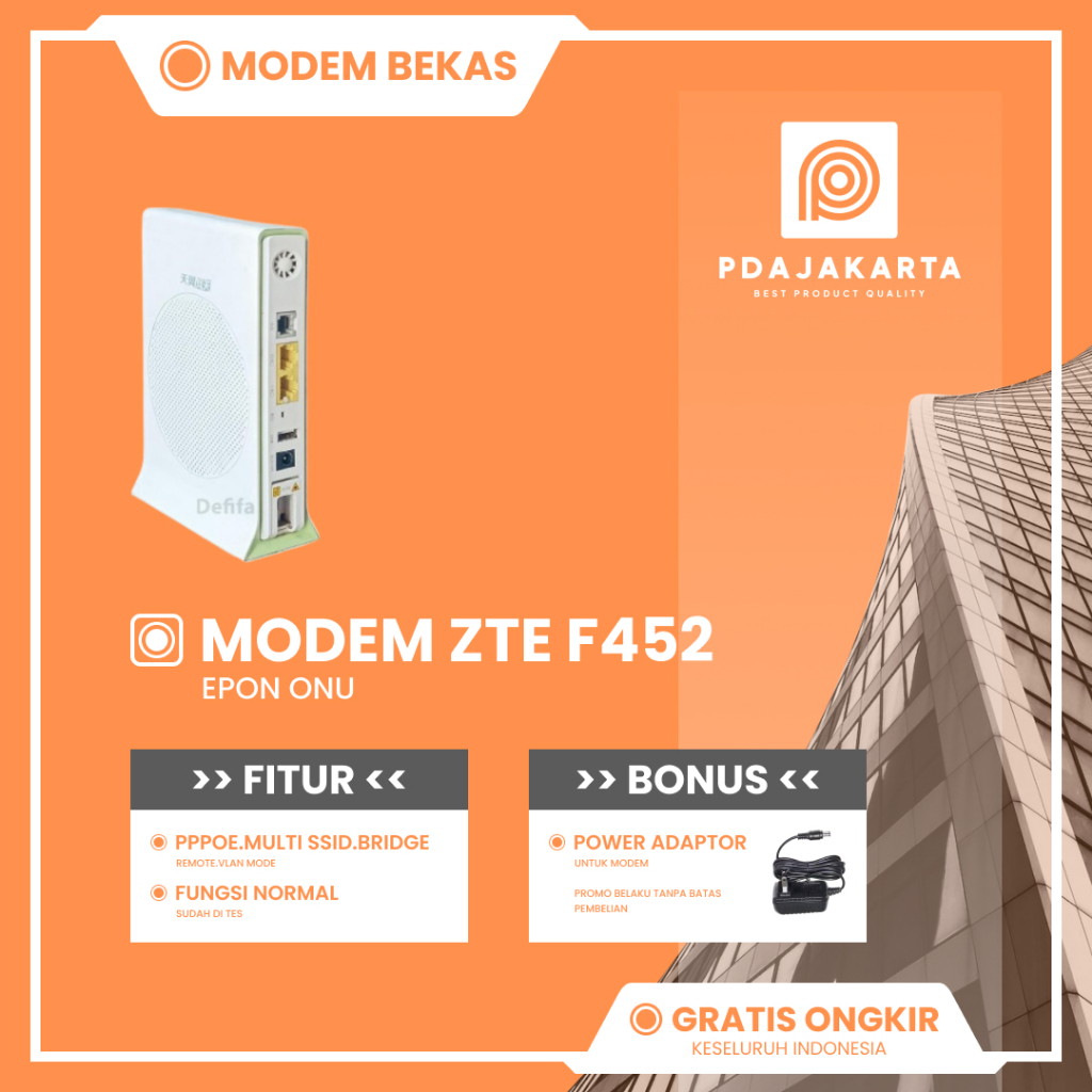 Modem ZTE F452 Epon Onu ONT Modem Bekas Original