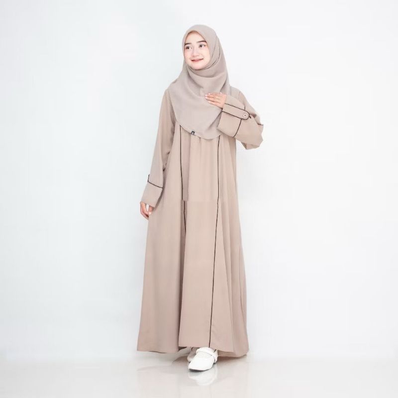 Zahwa Abaya Anak Perempuan Usia Tanggung Crinkle Airflow Premium Gamis Abaya Anak Remaja Abaya Anak 