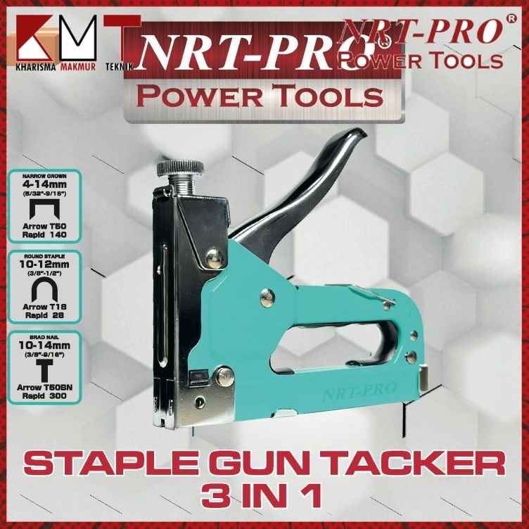 

Ready Update STAPLER GUN TACKER STAPLES PAKU TEMBAK MANUAL HAND TRACKER 3 in 1 NRTPRO