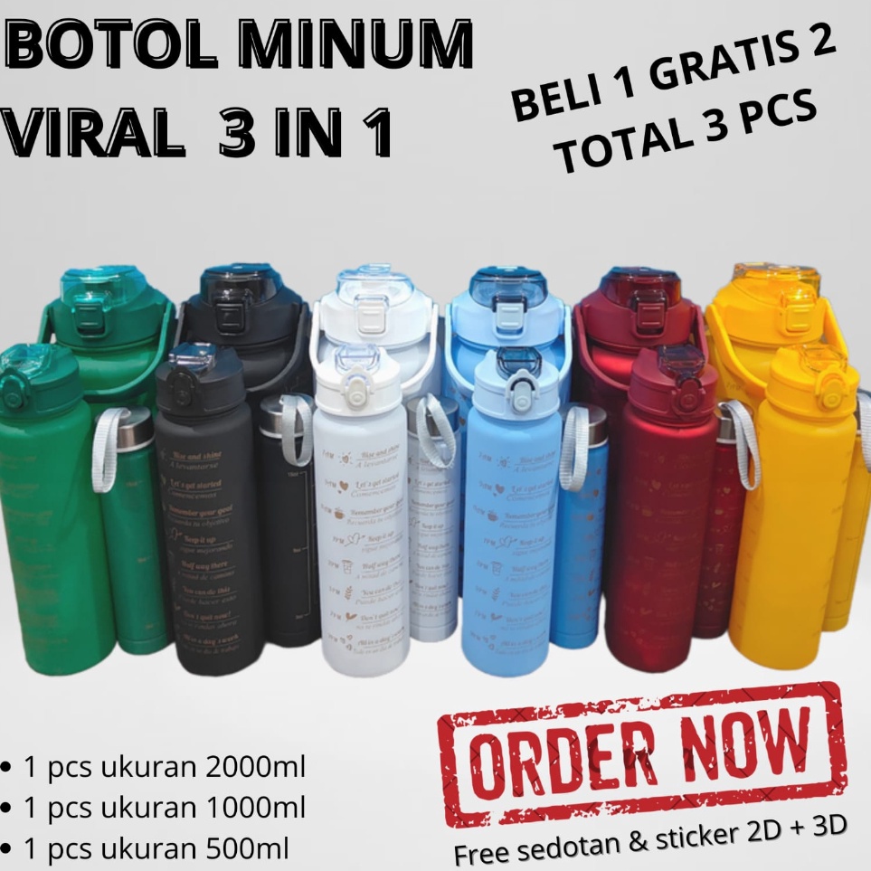 Paling Terbaru Botol Minum 2 Liter  1ml  5ml Botol Minum Viral 1 set