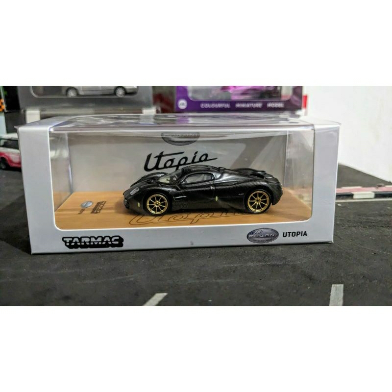 Diecast Tarmac Pagani Utopia Black Carbon Segel