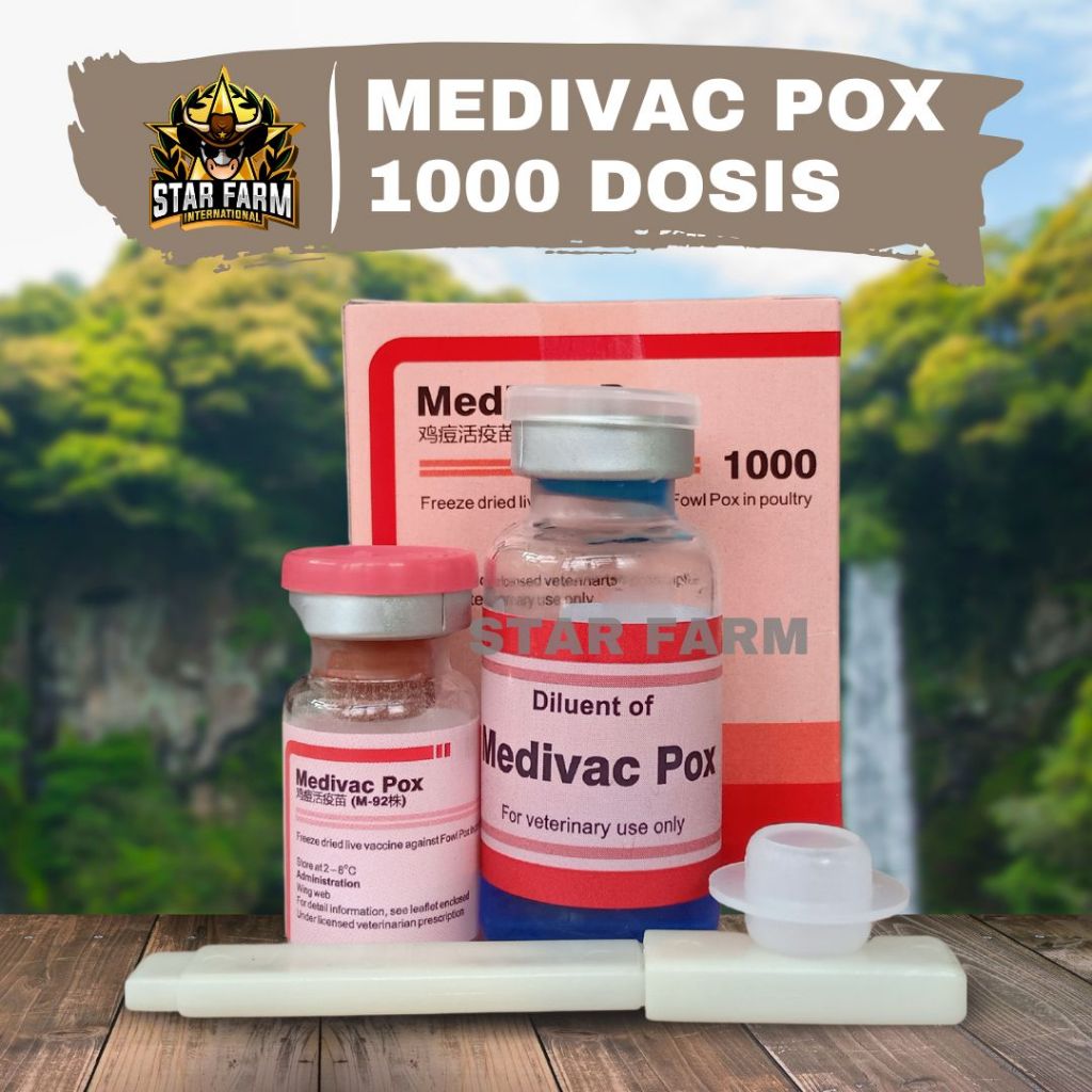 Vaksin Medivac Pox 1000 Dosis - Mencegah Pox/Cacar Pada Unggas