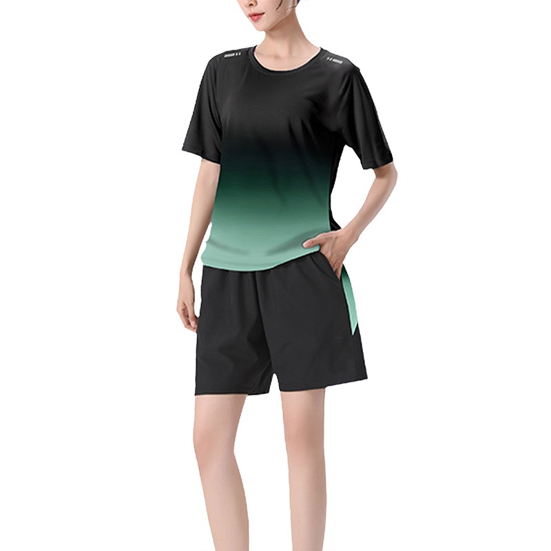 KAMB set baju olahraga lari wanita voli baju badminton 1 set