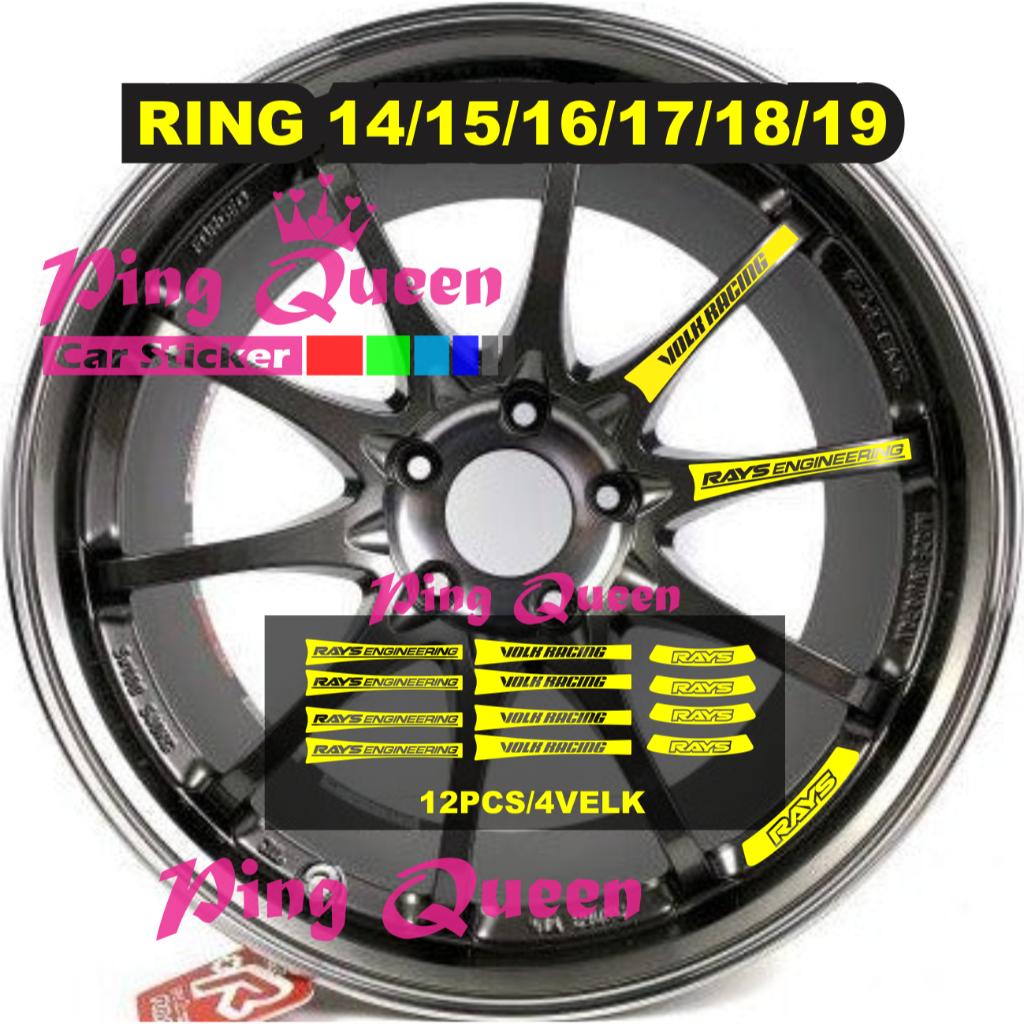 Sticker volk rays ce28 sticker stiker velk mobil volk racing rays enginiring rays ce28 ring 14 15 14
