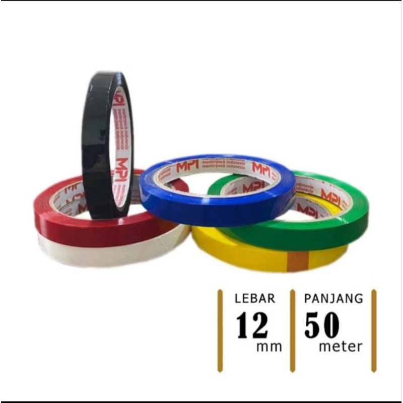 

solasi warna warni lebar 12 MM panjang 50 Meter harga di atas untuk per 1 pcs