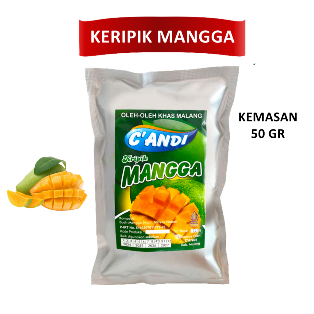 

KERIPIK BUAH MANGGA MANGGO KEMASAN 50 GR