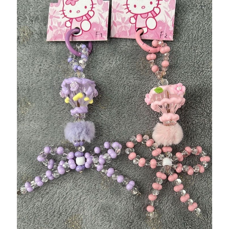 Gantungan kunci/ganci/gantungan hp/strap hp/strap phone lucu imut painting pom2