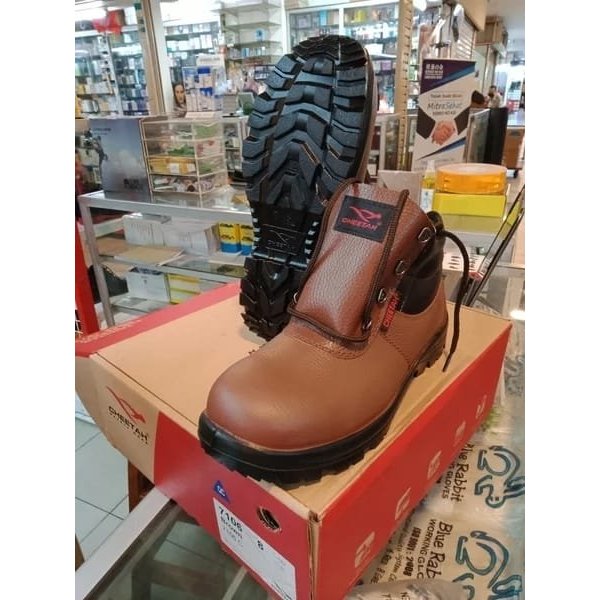 Sepatu safety CHEETAH 7106C Original / Safety shoes CHEETAH 7106 Coklat / Cheetah safety