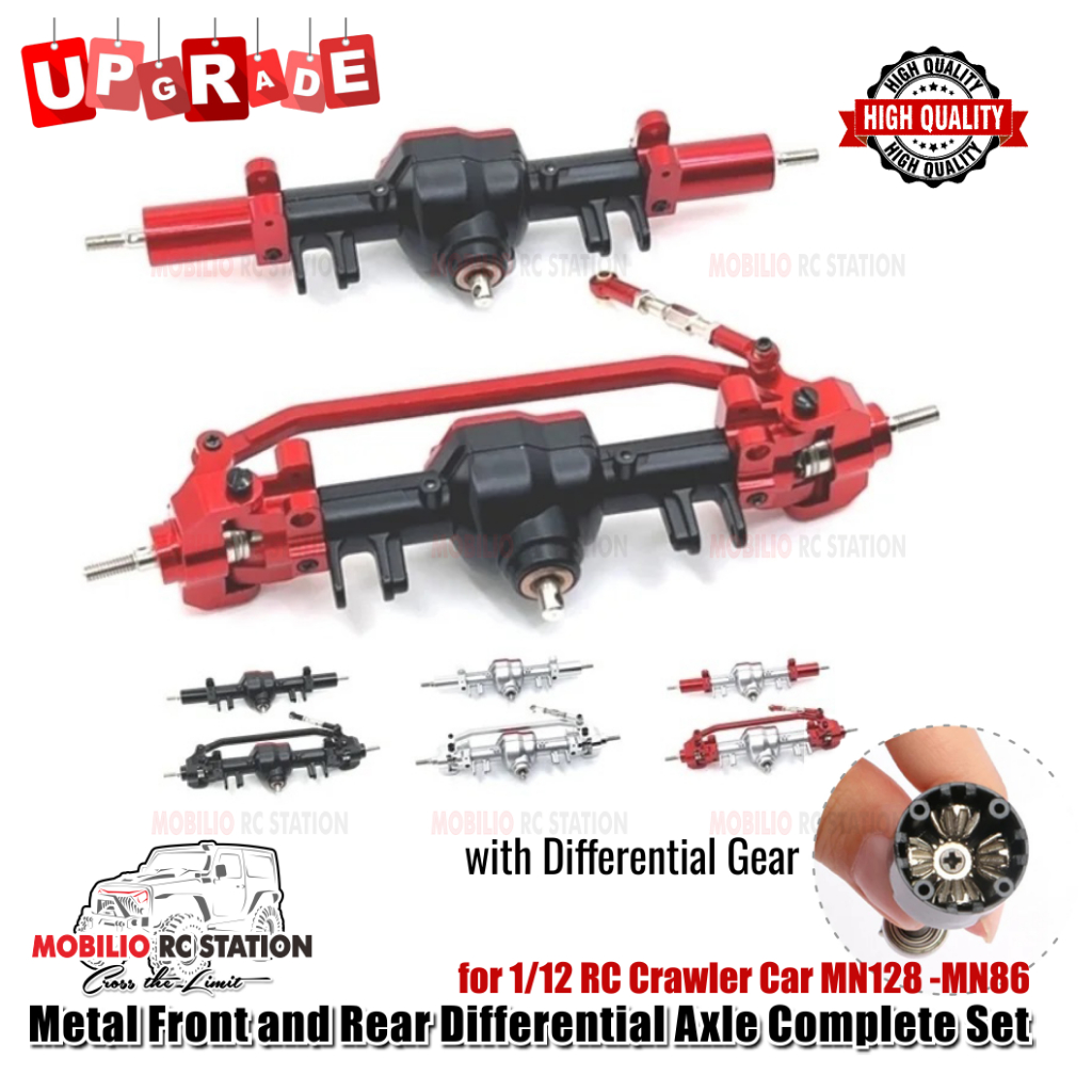 Gardan Metal Front and Rear Differential Axle Complete Set for MN128 - MN86