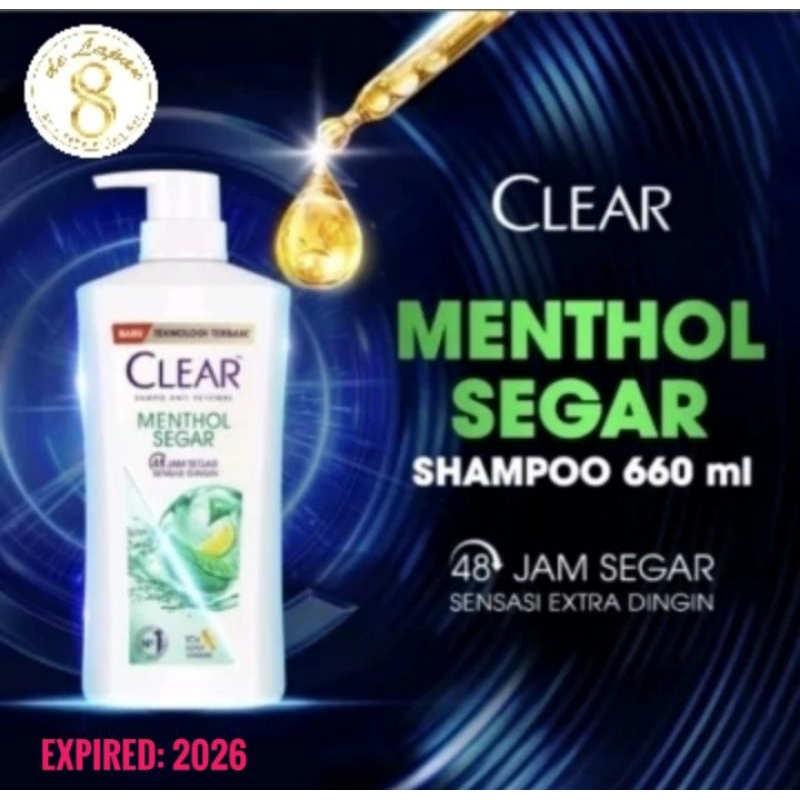 Clear shampoo 660ml , Clear menthol cool 660ml