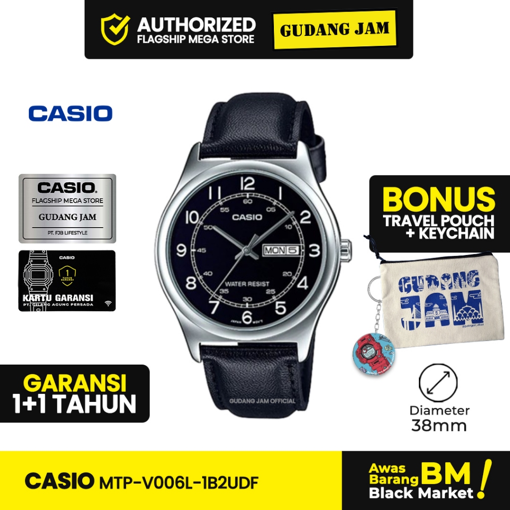 Jam Tangan Casio MTP-V006L-1B2UDF MTP-V006L MTP-V006 MTPV006L MTP V006L