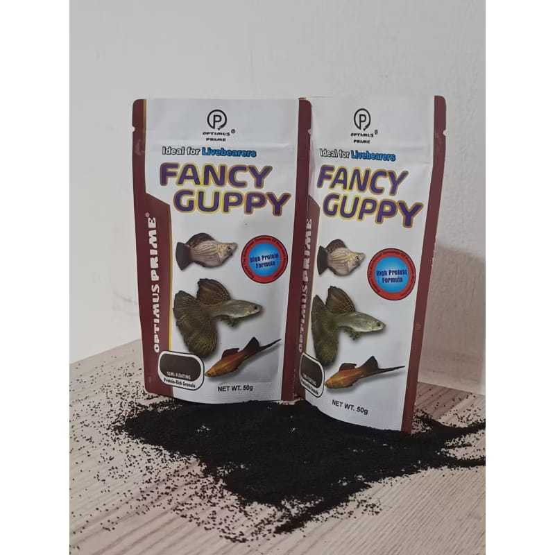 Pelet Ikan Fancy Guppy Optimus Prime/ Alternatif Hikari Fancy Net 50 Gram/ Ikan Molly Platy Swordtai