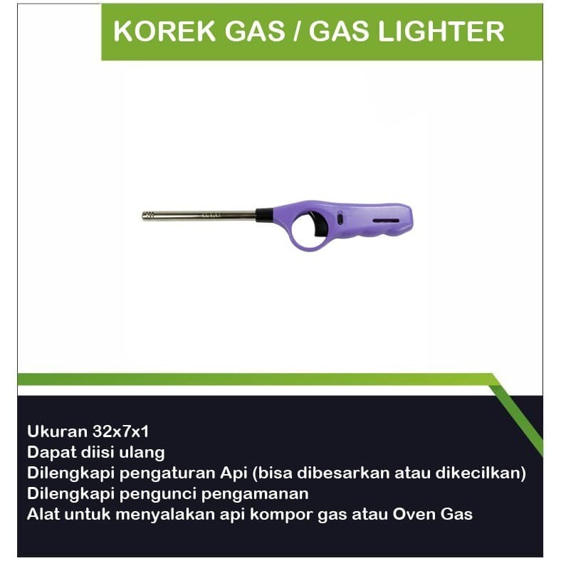 Korek Gas / Gas Lighter / Korek Api Kompor / Korek Api Tembak