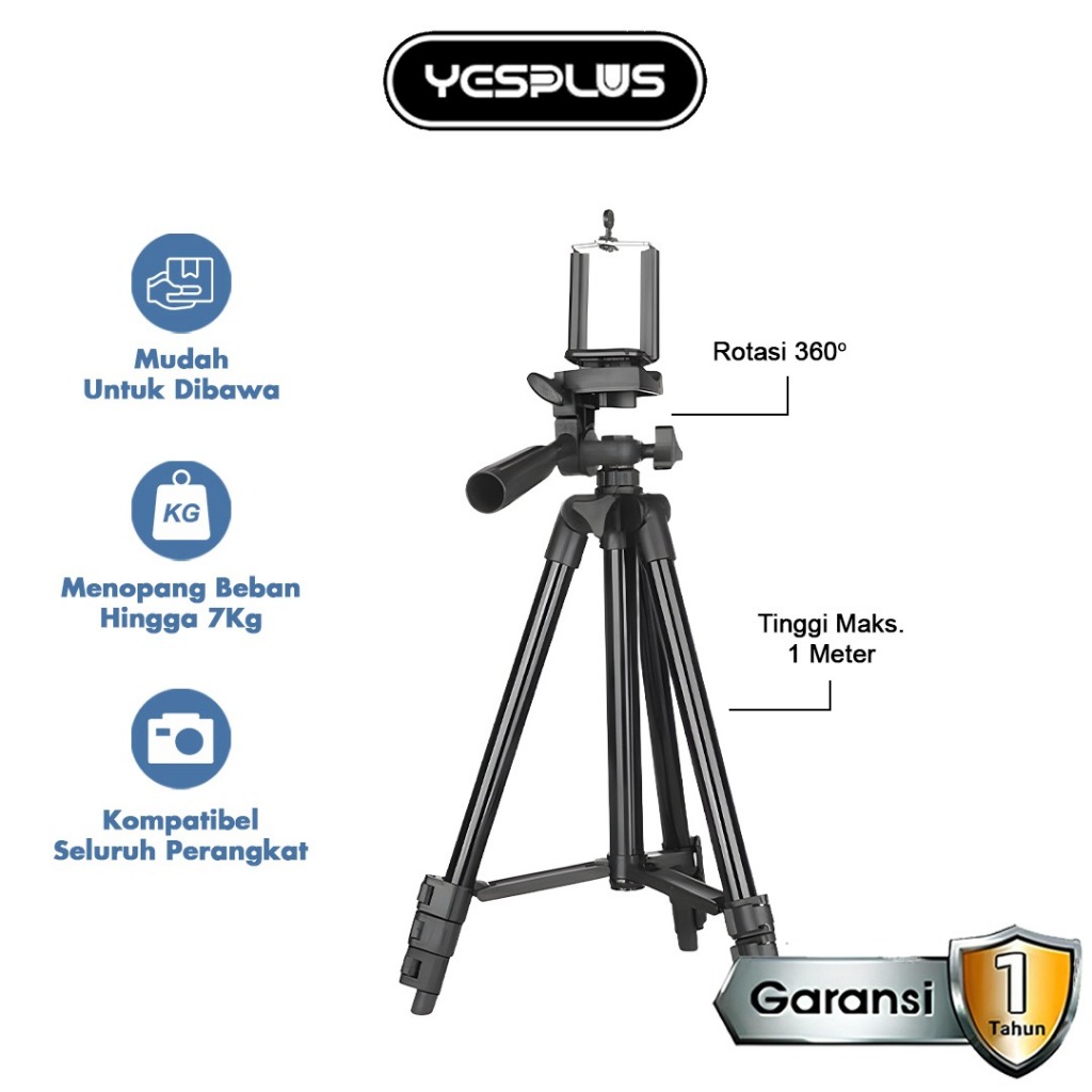 Tripod YESPLUS Tripod 3120 - HP dan Kamera Universal 1M+ Free Holder U