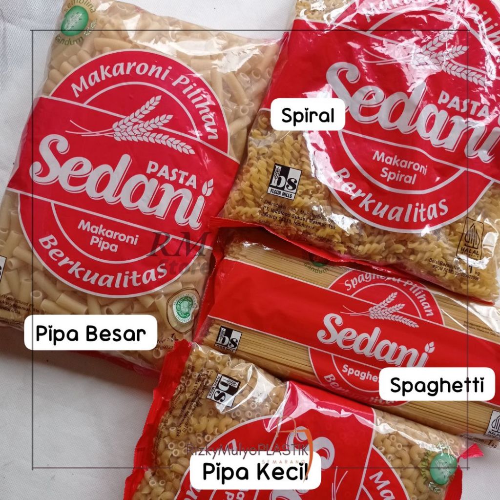 

SEDANI Makaroni Pipa / Spiral / Spaghetti 1kg - Pasta Maklor / Mac n Cheese