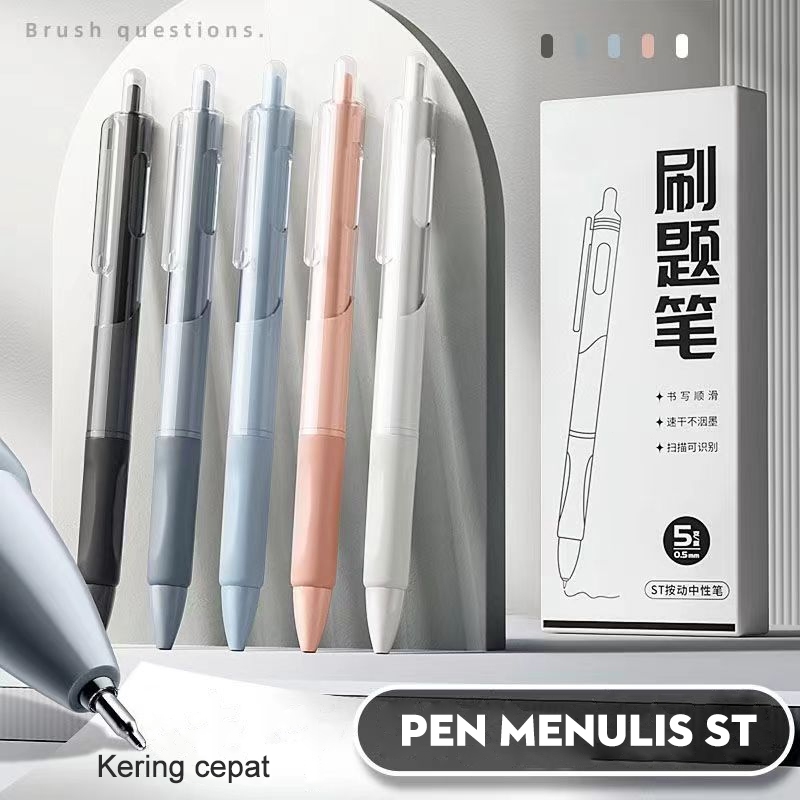 

Pen menulis gaya minimalis, pen bola siswa, pen ST karbon neutral, esei menulis kantor 0.5mm