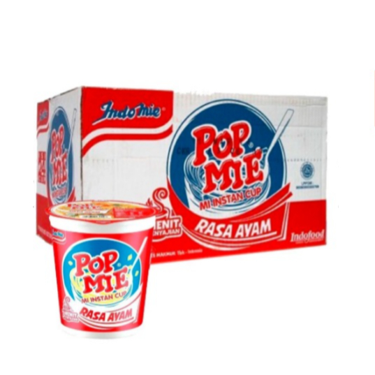 

Pop Mie Instan / Pop mie cup Rasa Ayam 75 gr x24 pcs/Pop Mie Kuah 1 dus