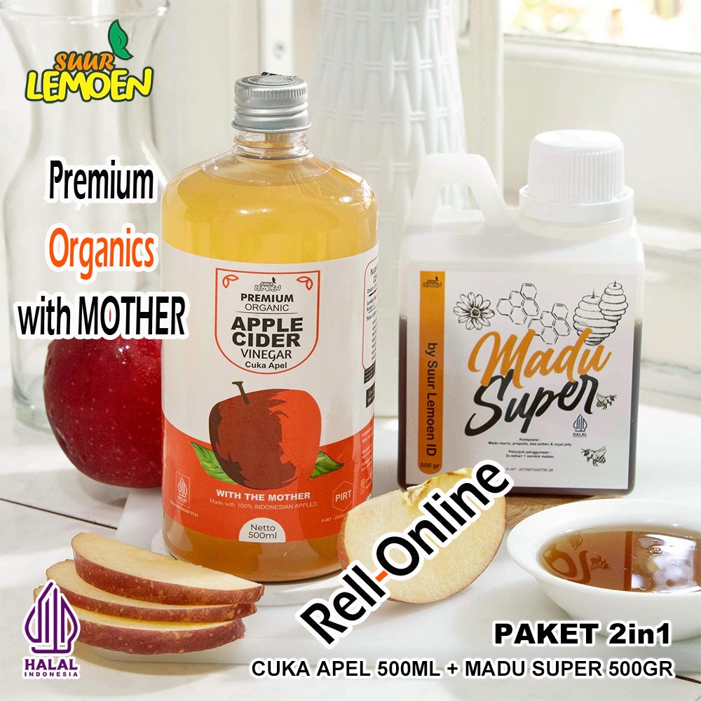 

Paket Bundling Diet Sehat - Cuka Apel 500 ml dan Madu Hutan Super 500 gr Asli