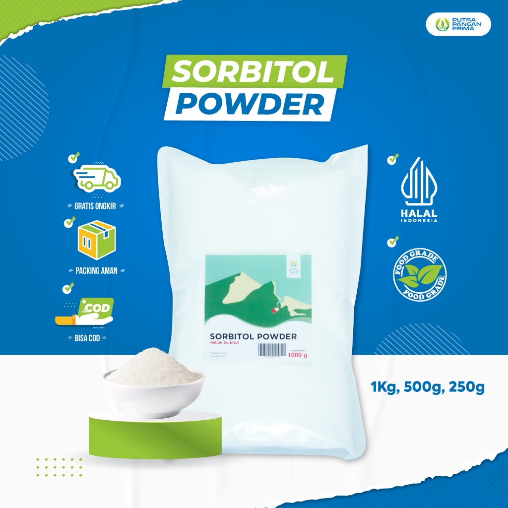 

Pemanis Sorbitol Bubuk Powder Serbuk Food Grade 250gr 500gr 1kg