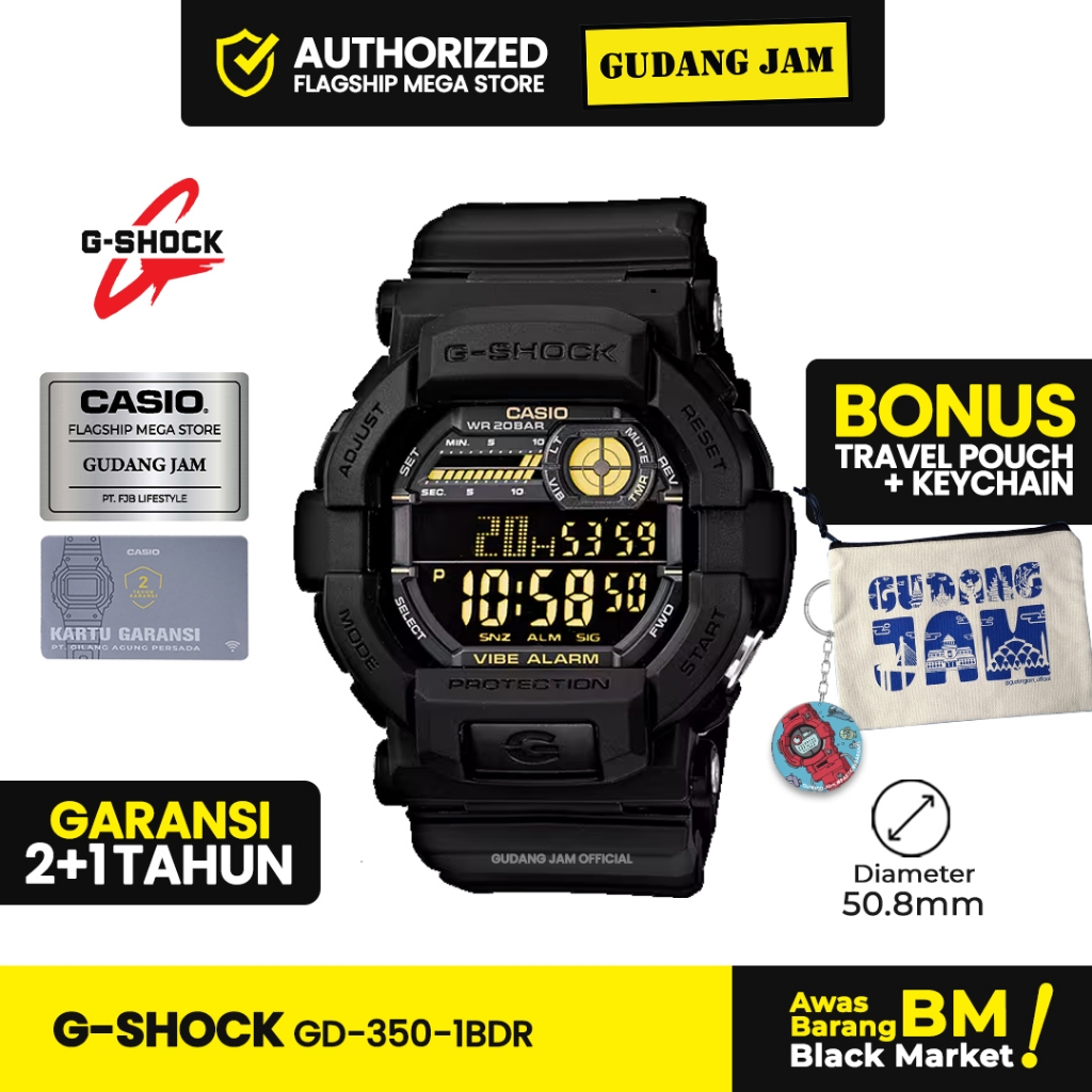 Jam Tangan G-Shock GD-350-1BDR GD-350-1B GD-350 GD350 GD 350