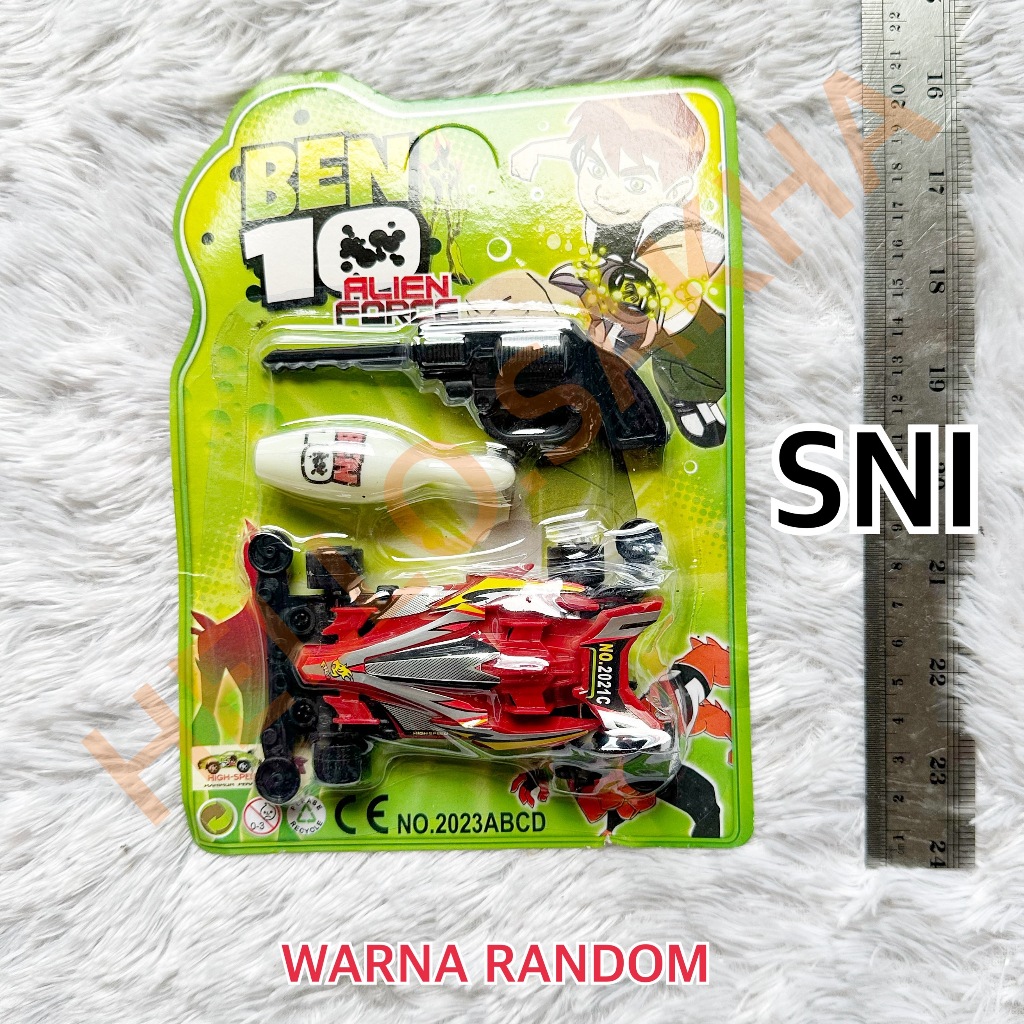 MAINAN NO. 2023ABCD BEN10 ALIEN FORCE TAMIYA SET MOBIL MOBILAN BALAP BALAPAN JUARA  FORMULA DAN PIN 