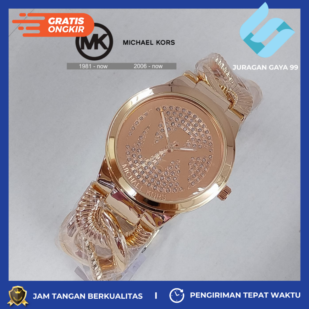 Jam Tangan Wanita Fashion Michael Kors 6324 Strap Rantai Bisa Bayar Ditempat - COD - Murah