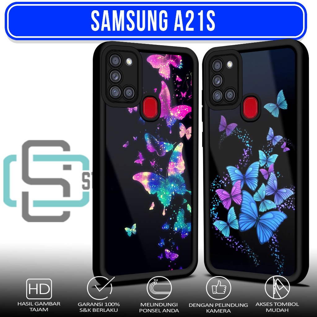 Case Hp For SAMSUNG A21S BTF SoftCase Glossy casing Handphone Silikon Glass