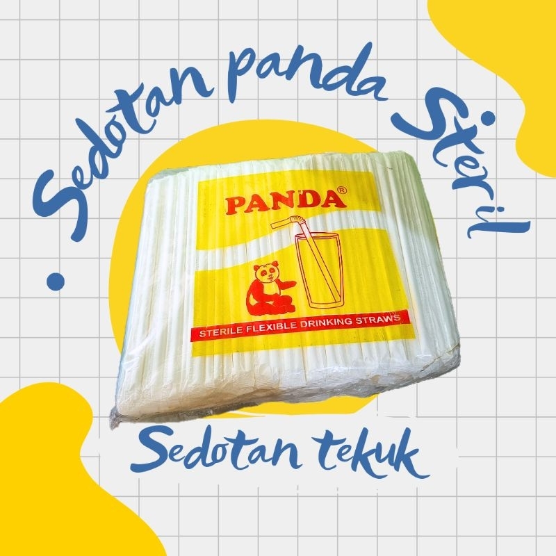 Sedotan Tekuk / Sedotan Bengkok Steril /sedotan Panda Steril