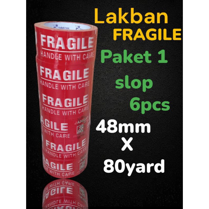 

Lakban fragile 48mm×80yard 1 slop isi 6