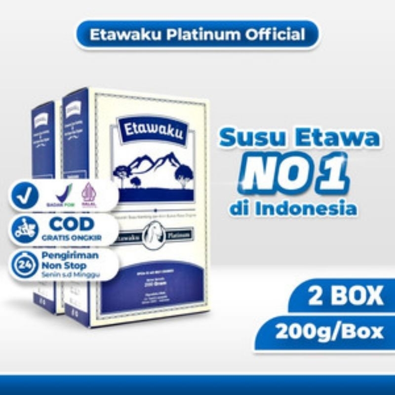 

ETAWAKU PLATINUM 2 BOX SUSU KAMBING ATASI ASMA PARU PARU SENDI ASLI ORIGINAL OFFICIAL STORE